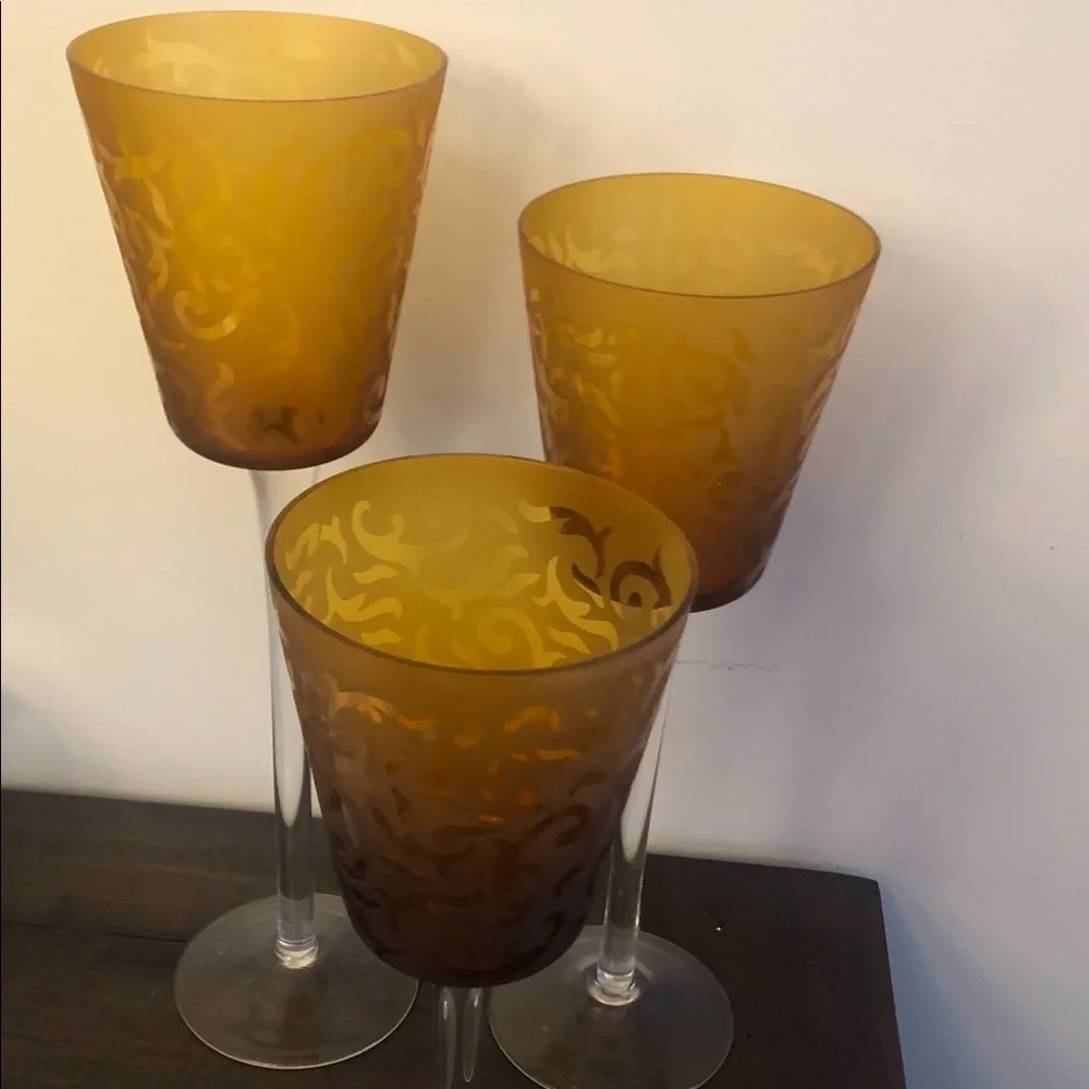 Gold Goblet candleholders